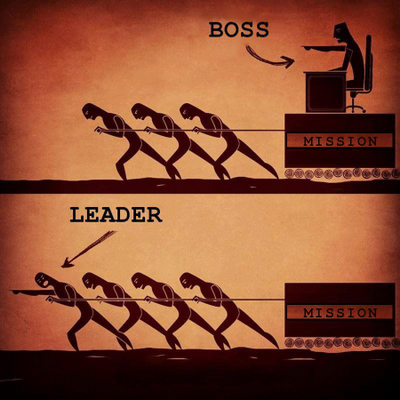 meme of boss vs leader