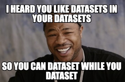 xhibit datasets meme about dataset in your data set